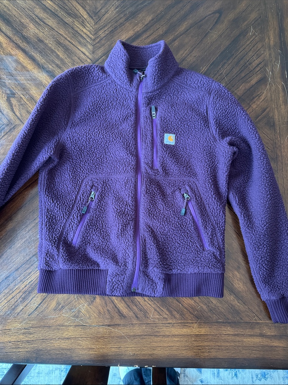 Carhartt Purple Sherpa Zip Fleece Jacket